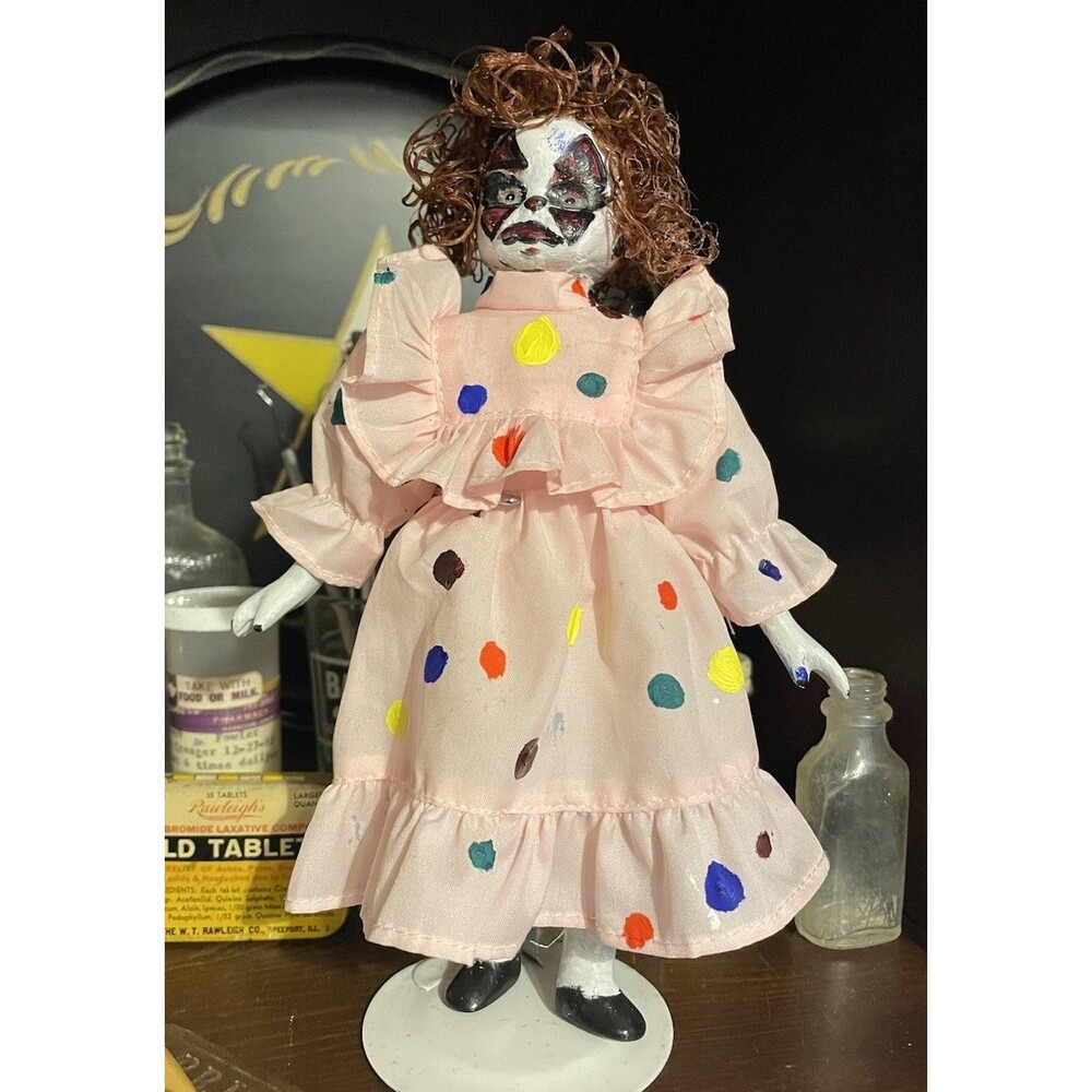 Porcelain Horror Art Creepy OOAK Baby Sister Penny Wise Dolliewise Mini Doll